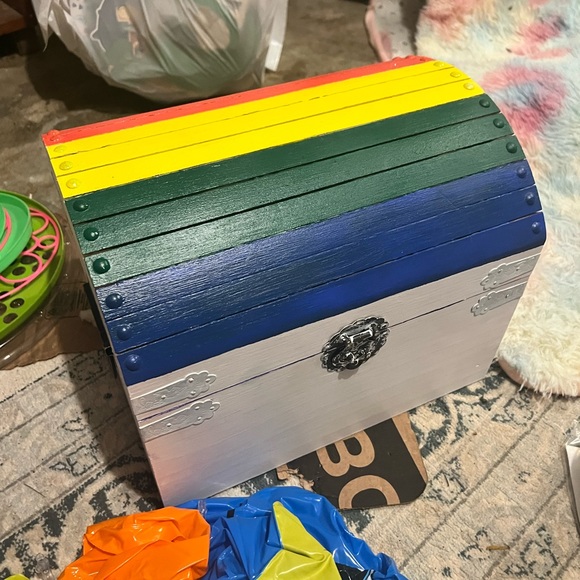 Hand-Painted Treasure Chest - Picture 1 of 3